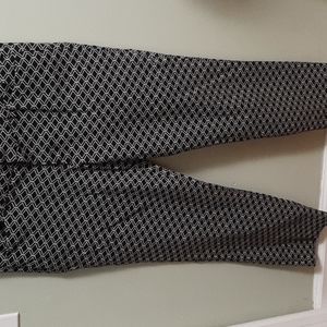 Black and white patterned pants